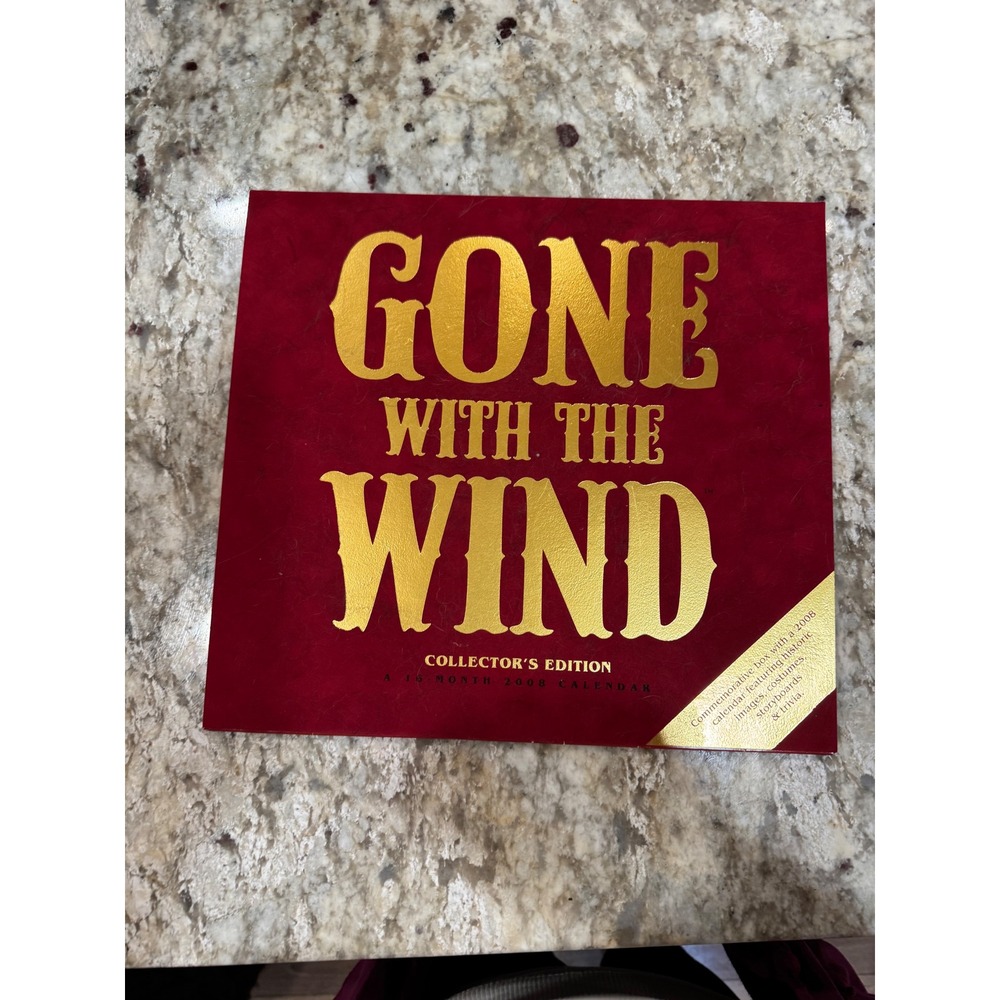 Gone With The Wind 2008 Collector Edition Calendar Velvet Box Movie Memorabilia